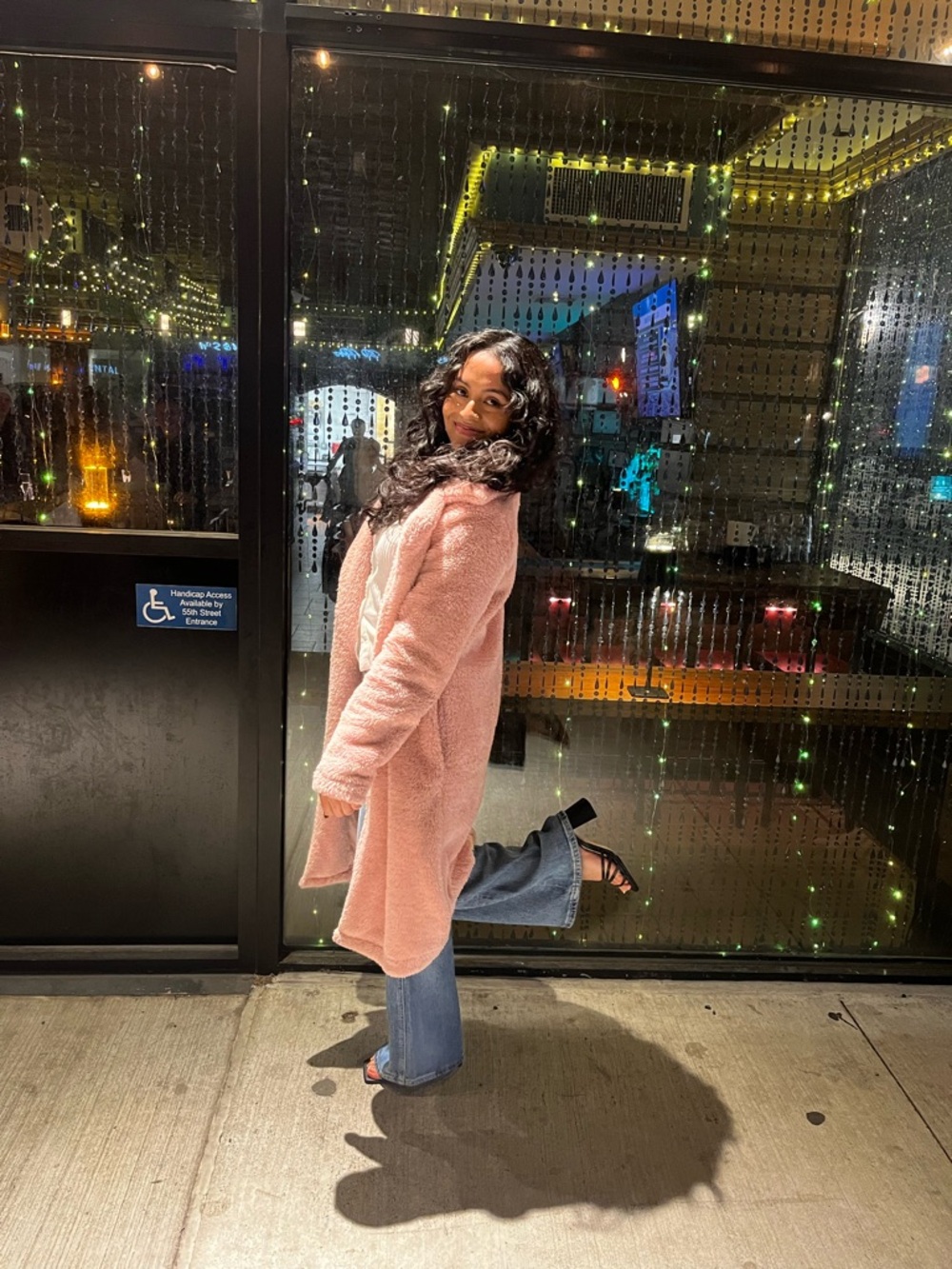 Cozy Pink Teddy Coat - Women's Long Plush Jacket